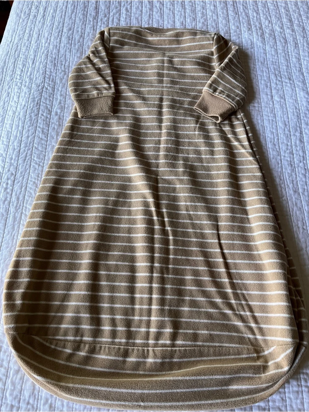 Carter's Cream & Brown Striped Baby Sleep Sacks with Animal Appliques